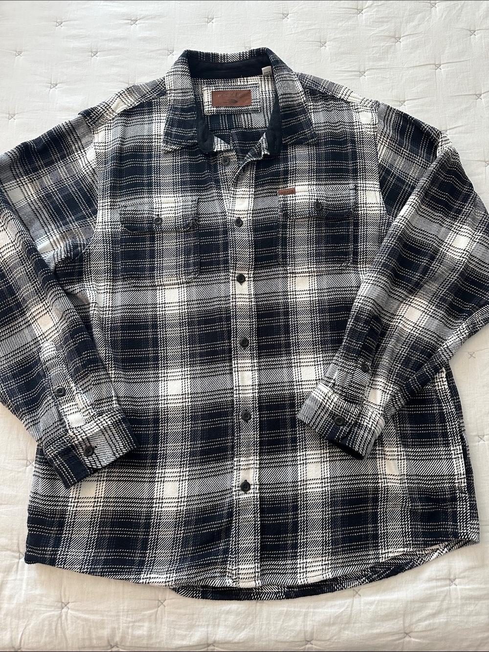 Orvis Plaid Button-Down Shacket style shirt